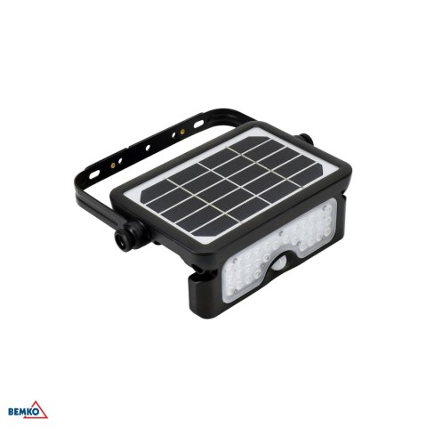 Naświetlacz SOLARNY LED SOLEN 5W 500LM 4000K IP65 czarny cz. pir