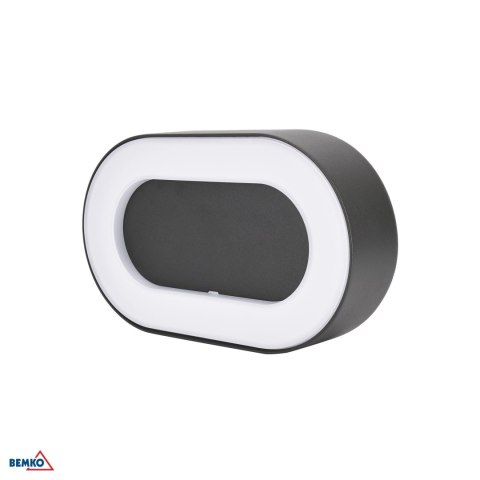 Oprawa elewacyjna VALIT 10W 3000K 800LM IP65 203X45X123MM owalna grafit