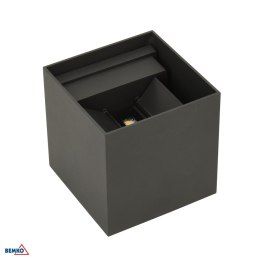 Oprawa elewacyjna VALIT 12W 4000K 1100LM IP65 100X100X100 kwadratowa grafit