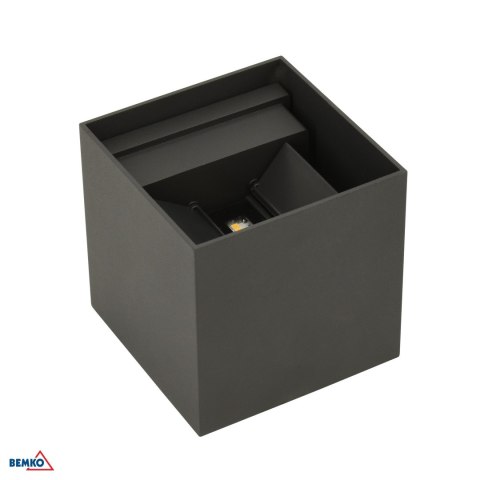 Oprawa elewacyjna VALIT 12W 4000K 1100LM IP65 100X100X100 kwadratowa grafit