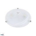 Plafoniera TAZAN Z CZUJ. PODCZER. 2X40W E27 IP20 FI-40 sztkło+STAL