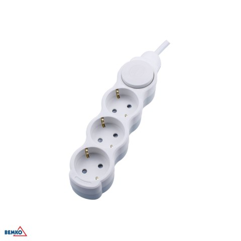Przedłużacz na SCHUKO 3X 2P+Z+WYl. 1.5MM X 1.5M