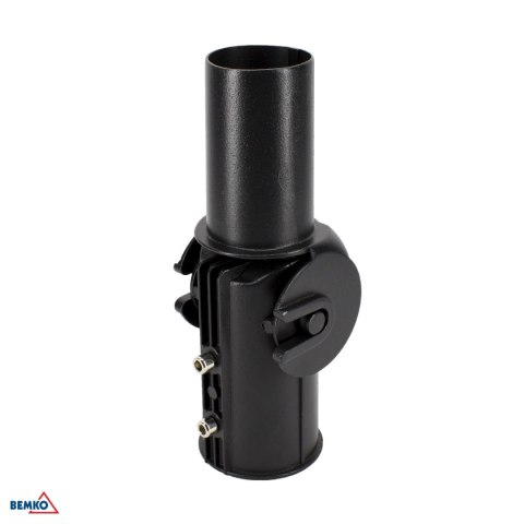 UCHWYT REGULOWANY do opraw Z UCHWYTEM FI60mm na słupach Z FI60mm czarny