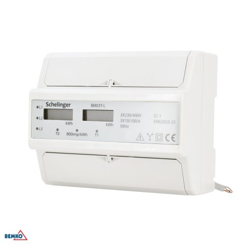 Wskaźnik energii 3-fazowy 10 (100) A DWUTARYFOWY