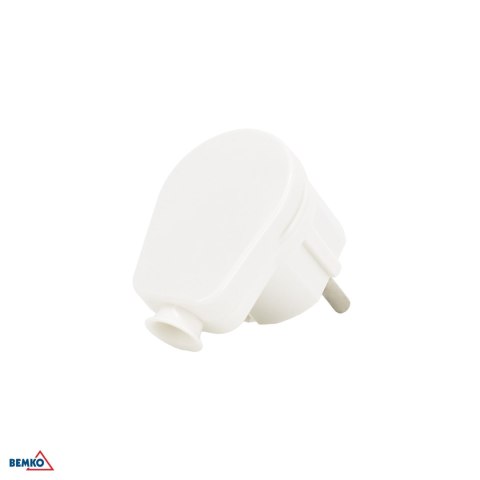 Wtyczka kątowa z uziemieniem UNISCHUKO 16A biała