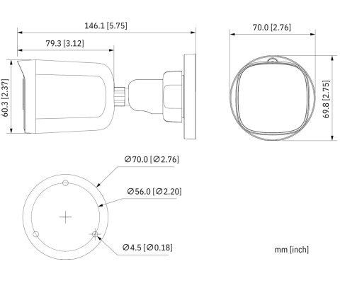 KAMERA AHD, HD-CVI, HD-TVI, PAL HAC-B1A21-U-0280B - 1080p 2.8 mm DAHUA
