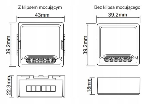 Moduł OXT mini ściemniacz 2 obwody WiFi TUYA T226