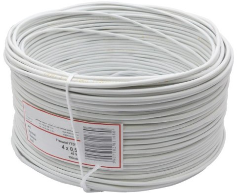 PRZEWÓD ALARMOWY DOMOFONOWY YTDY 4X0,5 - 100M; 5630K