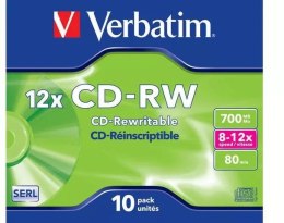 Płyty CD-RW Verbatim Jewel Case (10szt)