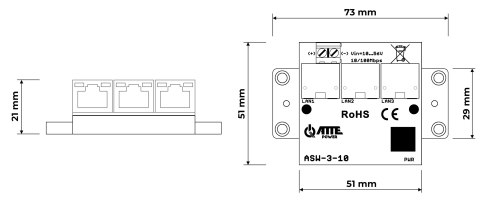 Switch ASW-3-10 3-PORTOWY ATTE