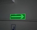 TABLICA FOTOLUMINESCENCYJNA KDEP STRZAŁKA KIERUNEK DROGI EWAKUACJI