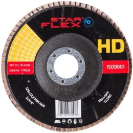 Tarcza listkowa ceramiczna Star Flex T29 SG INOX 125-22 gran 60 TLC1252260