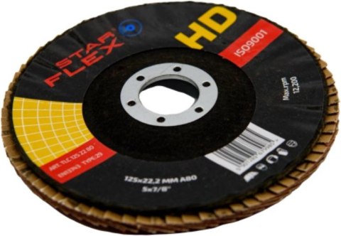 Tarcza listkowa ceramiczna Star Flex T29 SG INOX 125-22 gran 60 TLC1252260