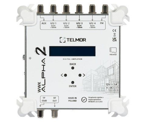CYFROWY WZMACNIACZ KANAŁOWY WWK-ALPHA-2 TELMOR