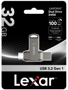 Pendrive Lexar Dual Drive D400 32GB USB-C/A 3.1 100MB/s
