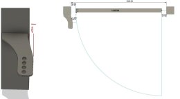 Uchwyty MOD.80/10/16 na słupek do napędów z otworami 10mm: Beninca, NICE, BFT Athos, DEA itd.