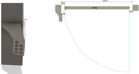 Uchwyty MOD.80/12/16 na słupek do napędów z otworami 12mm: CAME, FAAC, Genius, Proxima itd.