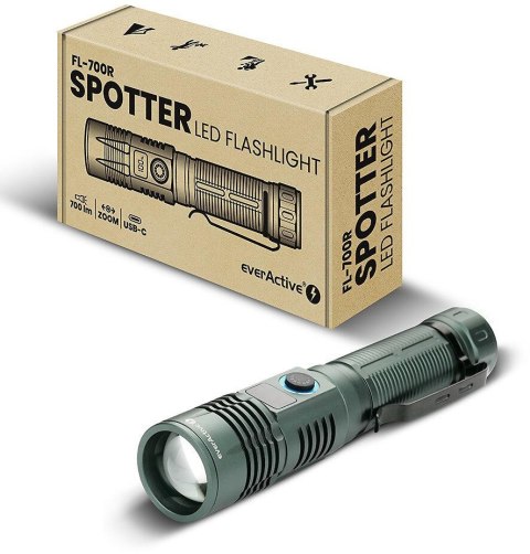 Latarka ręczna LED everActive FL-700R Spotter 700 lumenów IPX4