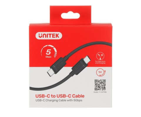 PRZEWÓD Y-C477BK USB-C/USB-C 1.0 m UNITEK