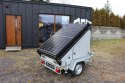 Przyczepa wieża do monitoringu PV3 z zabudową z zasilaniem solarnym i elektroniką na 4 kamery