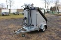 Przyczepa wieża do monitoringu PV3 z zabudową z zasilaniem solarnym i elektroniką na 4 kamery
