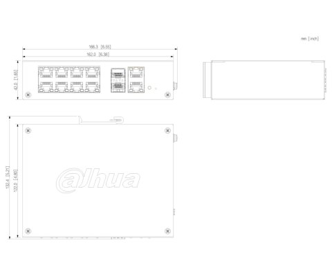 ZARZĄDZALNY SWITCH PRZEMYSŁOWY CHS4212-8GT 8-PORTOWY SFP DAHUA
