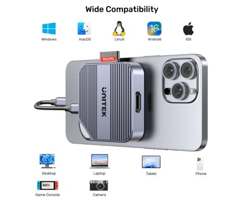 CZYTNIK KART PAMIĘCI SD/MICRO SD S1244CGY01 MagSafe UNITEK