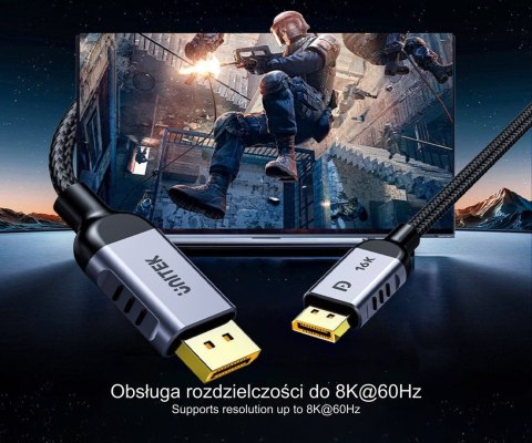 KABEL DISPLAYPORT C1626GY01-1M 16K @ 60 Hz, 1 m UNITEK