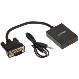KONWERTER VGA NA HDMI V1112ABK01 + AUDIO UNITEK