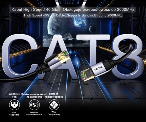 PATCHCORD C18149AGY03-20M S/FTP KAT. 8, 20 m UNITEK