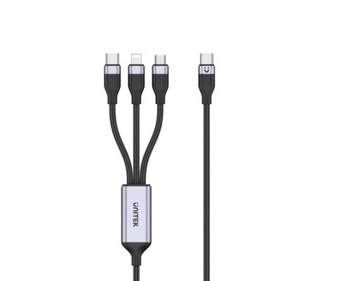 PRZEWÓD 3 W 1 C14101AGY01-1.5M USB-C/USB-C, LIGHTNING, MICRO-USB 1.5 m UNITEK