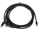 PRZEWÓD C19022BK03 2 x CINCH / Jack TRS 3.5 mm 3 m UNITEK