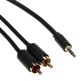 PRZEWÓD C19023BK03 2 x CINCH / Jack TRS 3.5 mm 5 m UNITEK