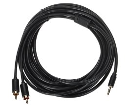 PRZEWÓD C19023BK03 2 x CINCH / Jack TRS 3.5 mm 5 m UNITEK