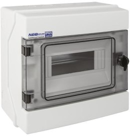 Rozdzielnica hermetyczna modułowa (500V AC, 1000V DC) 1x8 natynkowa (N+PE) IP65 RH-8 ELEKTRO-PLAST O