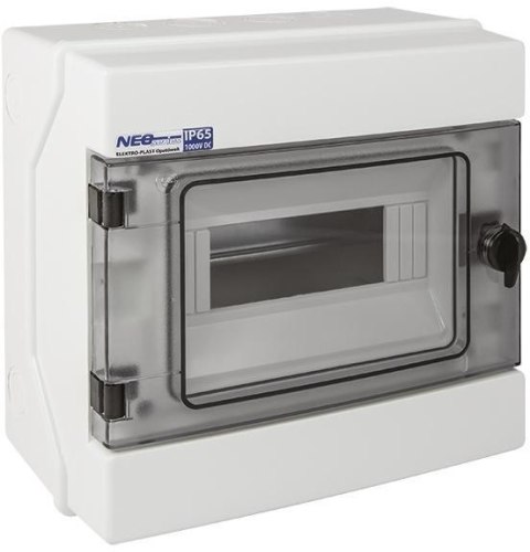 Rozdzielnica hermetyczna modułowa (500V AC, 1000V DC) 1x8 natynkowa (N+PE) IP65 RH-8 ELEKTRO-PLAST O