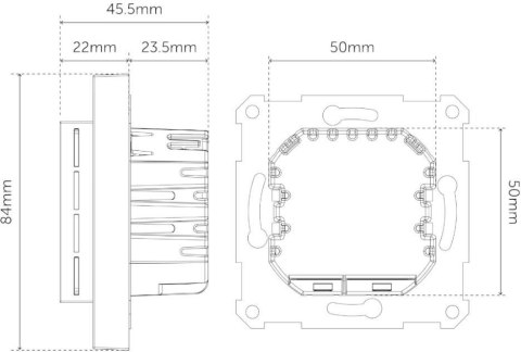 Termostat Heatit Z-TRM6 White RAL 9003 Z-Wave Thermostat 3600W 16A 868,4 Mhz