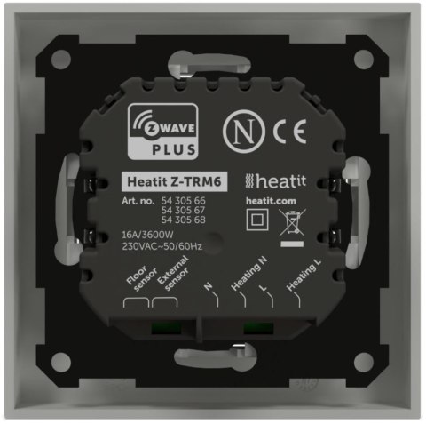 Termostat Heatit Z-TRM6 White RAL 9003 Z-Wave Thermostat 3600W 16A 868,4 Mhz