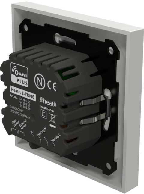 Termostat Heatit Z-TRM6 White RAL 9003 Z-Wave Thermostat 3600W 16A 868,4 Mhz
