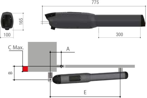 Zestaw CAME NEW ATI30DGF SAFE 24V TOP do 6m bram dwuskrzydłowych
