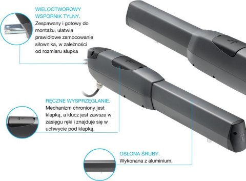 Zestaw CAME NEW ATI30DGF SAFE 24V TOP do 6m bram dwuskrzydłowych