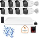 Zestaw monitoringu Hilook 8x kamera IPC-B440H(4mm)(C) z dyskiem 2TB
