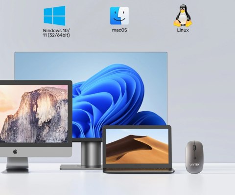 BEZPRZEWODOWA MYSZ OPTYCZNA T060AGY01 SlimTrack, 1600 dpi 2.4 GHz UNITEK