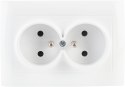 Gniazdo podwójne z uziemieniem VCX WESA LC 16 Biały