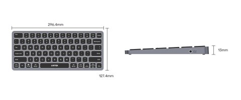KLAWIATURA 9 W 1 D1092A Z HUBEM I CZYTNIKIEM KART SD QWERTY UNITEK