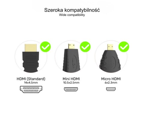 KONWERTER HDMI NA VGA Y-6355 + AUDIO + ADAPTERY MICRO I MINI HDMI UNITEK
