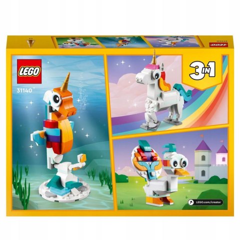 Klocki LEGO Creator 3w1 31140 - Magiczny jednorożec