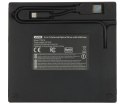 NAGRYWARKA ZEWNĘTRZNA CD/DVD T1037A01 Z HUBEM USB I CZYTNIKIEM KART SD UNITEK