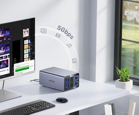 OBUDOWA DO DYSKÓW S1308A01-EU 2 X SATA 2.5 / 3.5 " 40 TB - 5 Gbps UNITEK