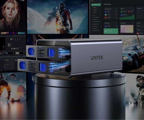 OBUDOWA DO DYSKÓW S1308A01-EU 2 X SATA 2.5 / 3.5 " 40 TB - 5 Gbps UNITEK